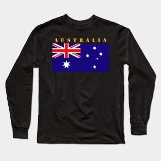 Flag - Australia w Txt Long Sleeve T-Shirt